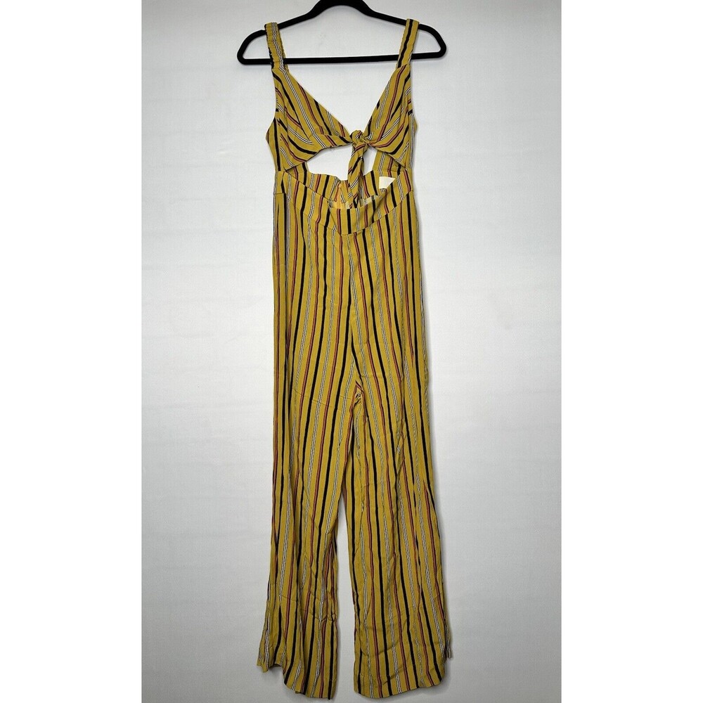 Capulet Revolve Striped Ariane Cut Out Tie Front Keyhole Jumpsuit Womens Size XS